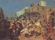 Alfred Dehodencq Blacks Dancing in Tangiers (san26) painting